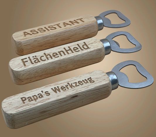 Wooden bottle opener